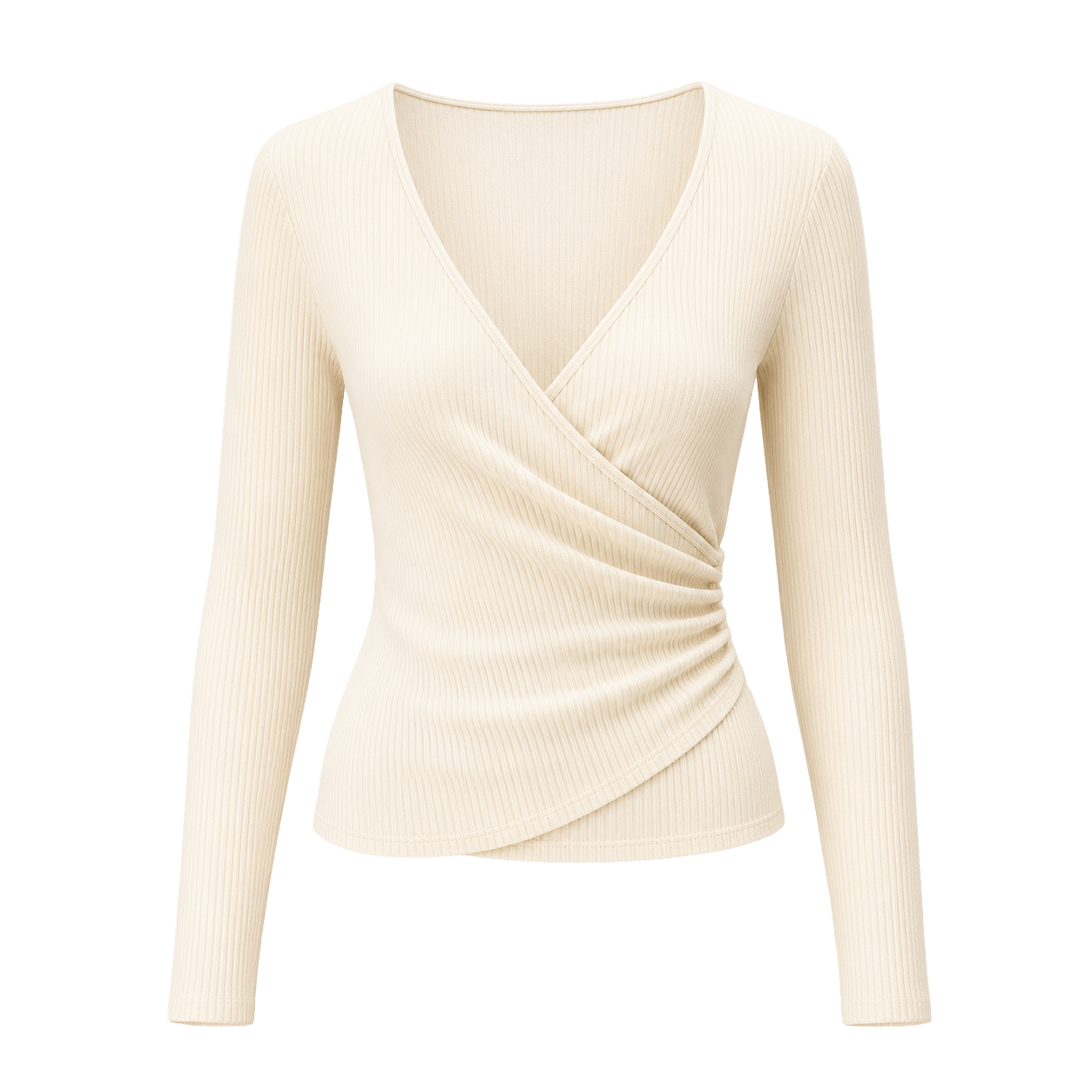 Elara Ribbed Wrap Top alternate view